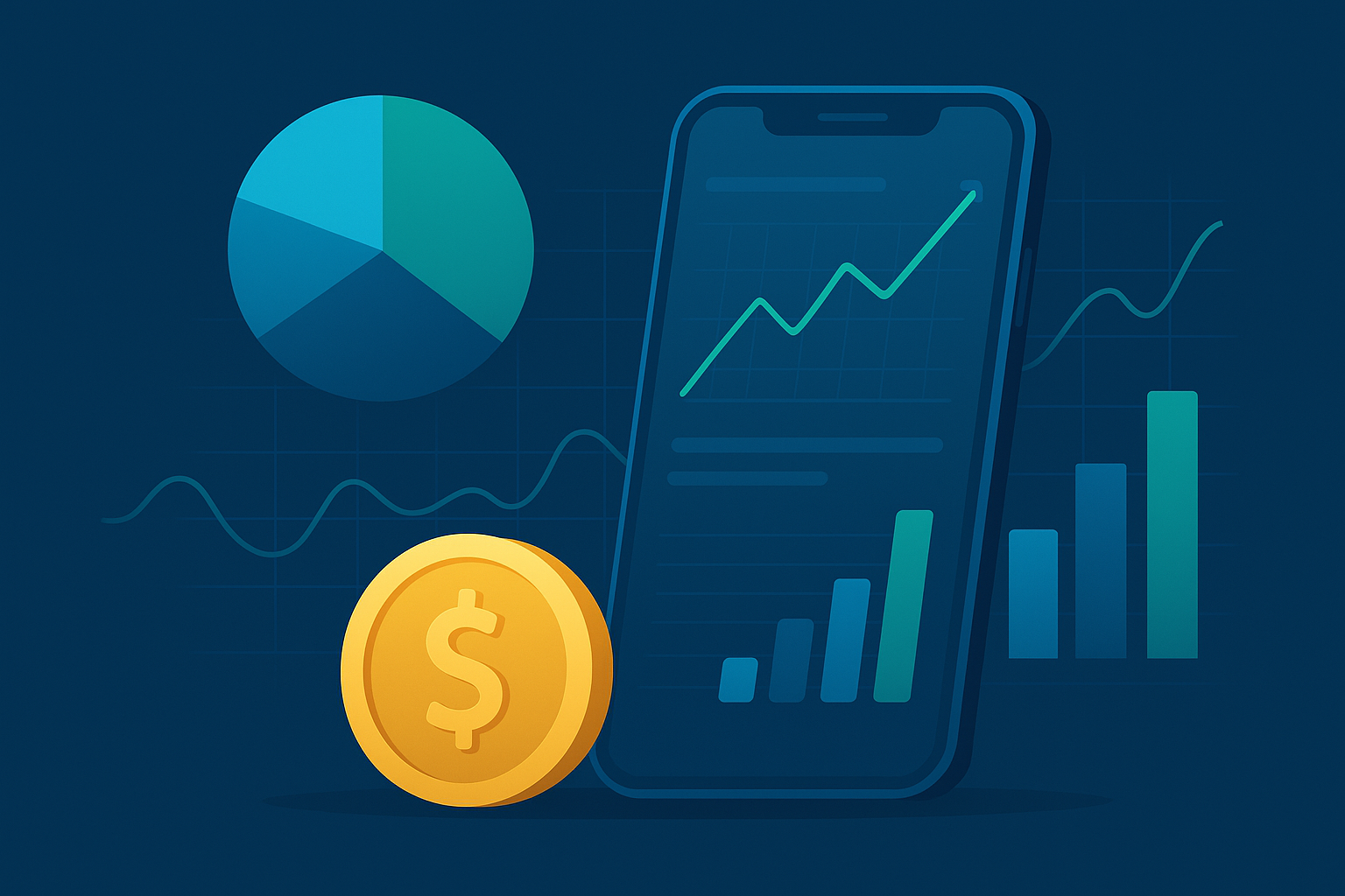 Futuristic budgeting dashboard